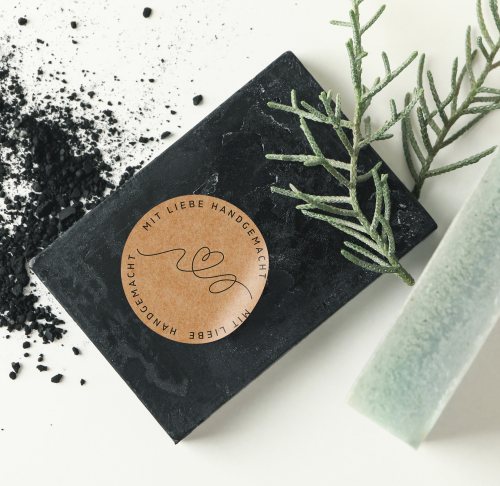 Preview: mit liebe handgemacht Papier Sticker